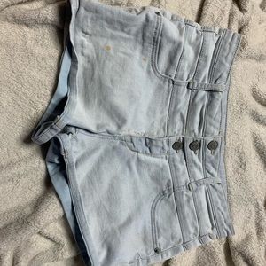 light blue shorts